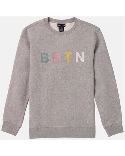Burton Polaire Sudadera BRTN Crewneck Sweatshirt Gray Heather Multi - Gris