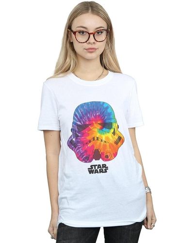 Disney T-shirt Stormtrooper Saturn Helmet - Blanc