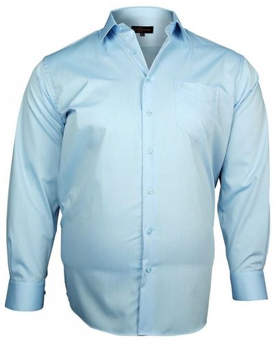 Doublissimo Chemise chemise popeline traditionnelle bleu