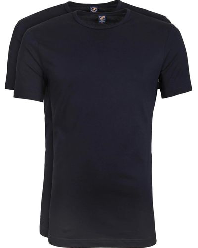 Suitable T-shirt Ota T-Shirt col Rond Marine 2-Pack - Noir