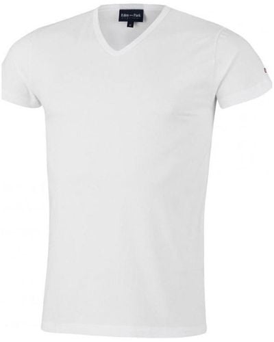 Eden Park T-shirt T-shirt Col V Coton ONE Blanc