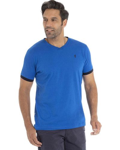 Gentleman Farmer T-shirt TAYRON - Bleu