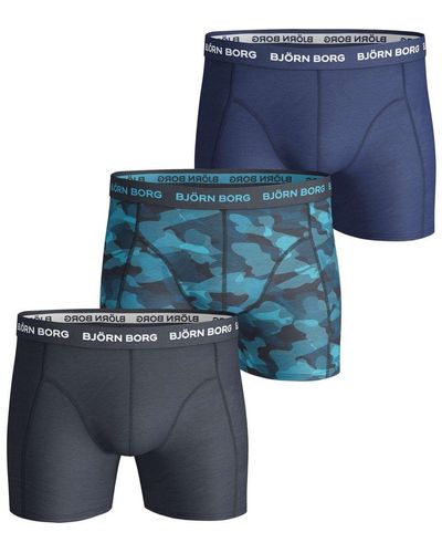 Björn Borg Caleçons Boxer-shorts Lot de 3 Bleu Marine