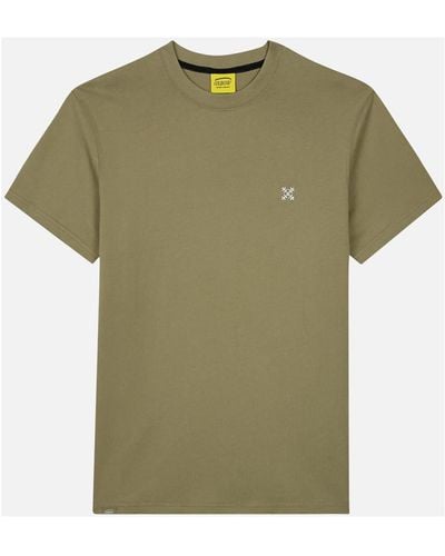 Oxbow T-shirt Tee shirt uni 4flo brodé poitrine TEBAZ - Vert