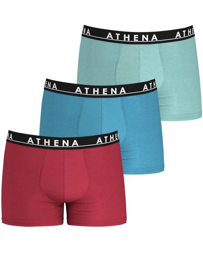 Athena Boxers Lot de 3 boxers Easy Color - Bleu