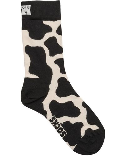 Happy Socks Chaussettes hautes COW - Noir