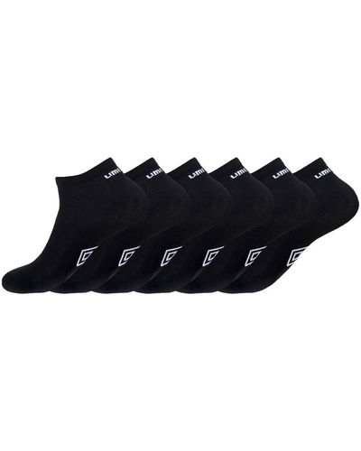 Umbro Chaussettes Lot de 6 Paires de Sneackers Noir 43/46