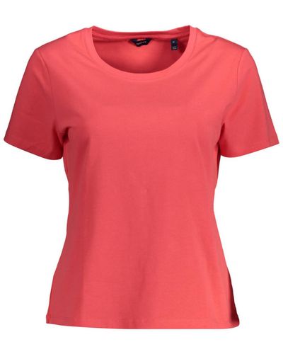 GANT T-shirt T SHIRT COL ROND PINK - Rose