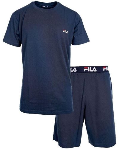 Fila Pyjamas / Chemises de nuit Ensemble pyjama court en coton jersey FPS1194 - Bleu