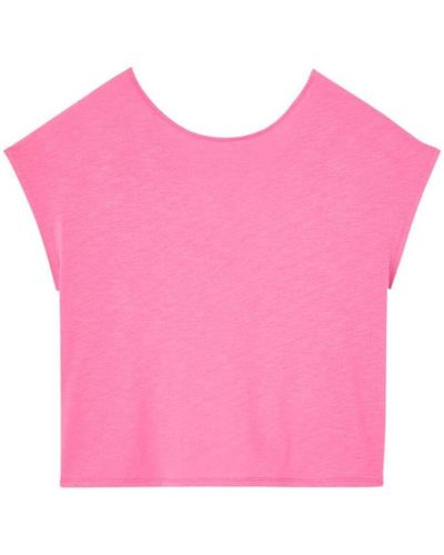 Promod Blouses T-shirt en coton décolleté dos - Rose