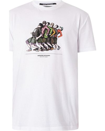 Weekend Offender T-shirt Folie T-shirt graphique - Blanc