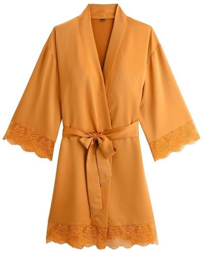 Pommpoire Pyjamas / Chemises de nuit Kimono moutarde Effrontée - Orange