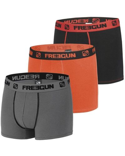 Freegun Boxers Pack Surprise de 3 Boxers coton - Noir