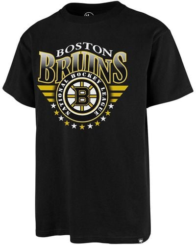 '47 T-shirt 47 TEE NHL BOSTON BRUINS ECHO JET BLACK - Noir