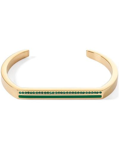 COEUR DE LION Bracelets Bracelet jonc Cuff Square doré/vert