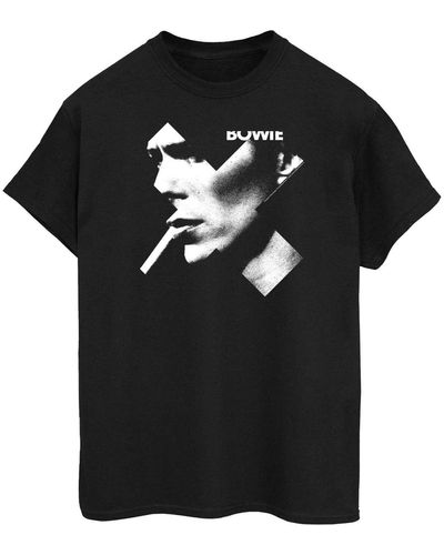 David Bowie T-shirt Cross Smoke - Noir