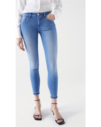 Salsa Jeans Jeans - WONDER LIGHT WASH WITH EMBROIDERY - Bleu
