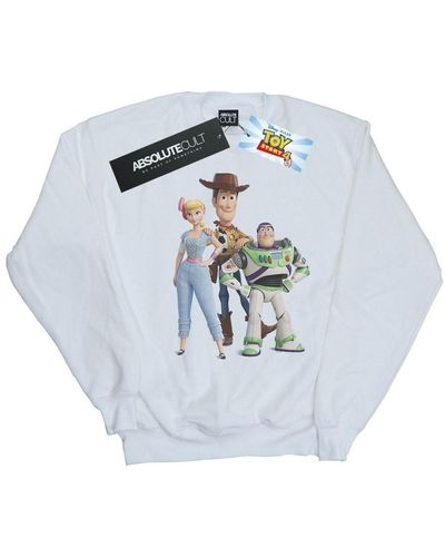 Disney Sweat-shirt Toy Story 4 Woody Buzz and Bo Peep - Bleu