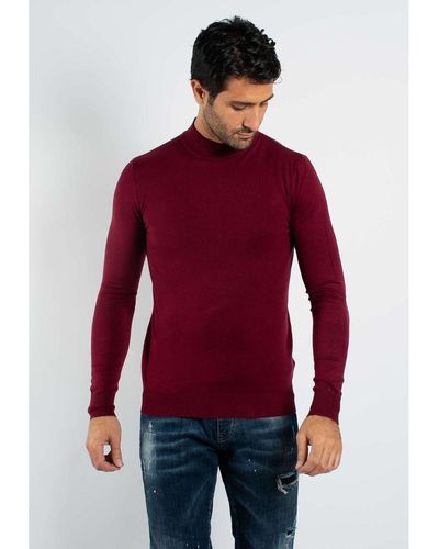 Hollyghost Pull Pull fin col Cheminée YY05 - Bordeaux - Rouge