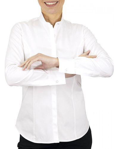 Andrew Mc Allister Chemise chemise col mao chiara blanc