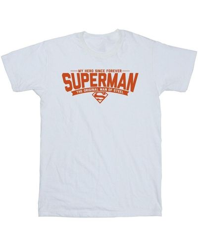 Dc Comics T-shirt Superman Hero Dad - Blanc