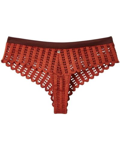 Pommpoire Shorties & boxers Shorty tanga caramel Speculoos - Rouge