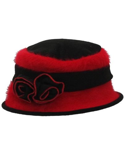 Chapeau-Tendance Chapeau Chapeau cloche bi color ANNA - Rouge