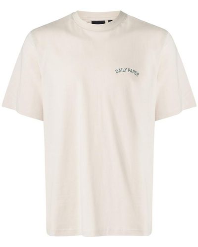Daily Paper T-shirt T-Shit Moonstruck Migration beige - Blanc