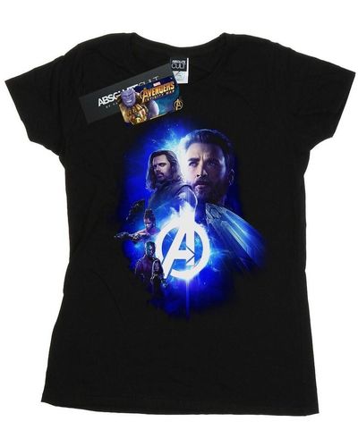 Marvel T-shirt Avengers Infinity War Cap Bucky Team Up - Noir