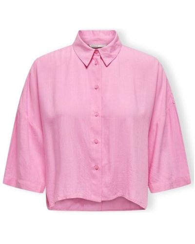ONLY Blouses Noos Astrid Life Shirt 2/4 - Begonia Pink - Rose