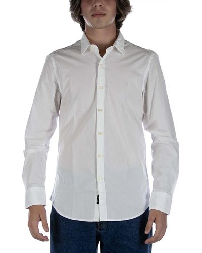 Replay Chemise Camicia Bianco - Gris