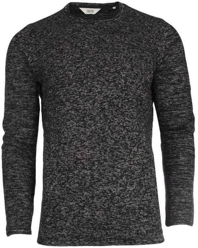 Solid Sweat-shirt Knit - Dara O-Neck - Noir