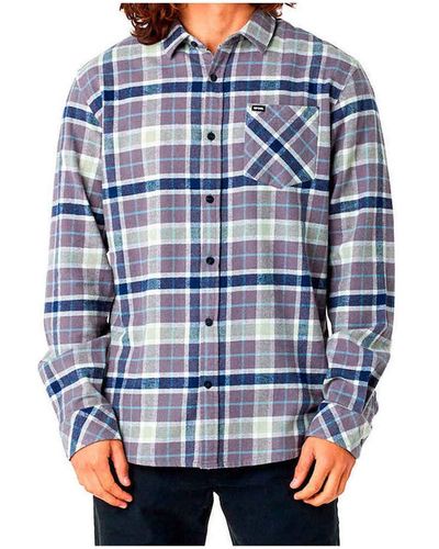 Rip Curl Chemise CHECKED IN FLANNEL - Bleu