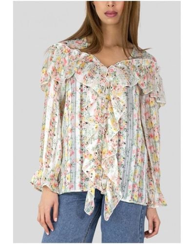 Kebello Chemise blouse imprimé floral Blanc F