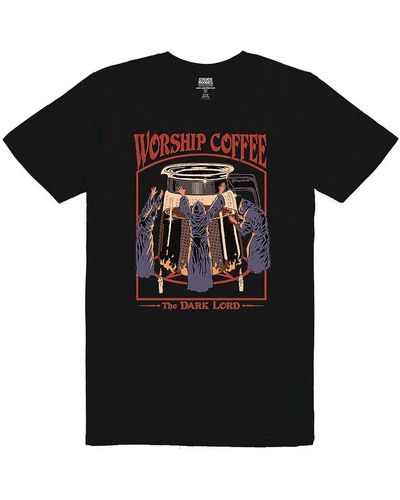 Steven Rhodes T-shirt Worship Coffee - Noir