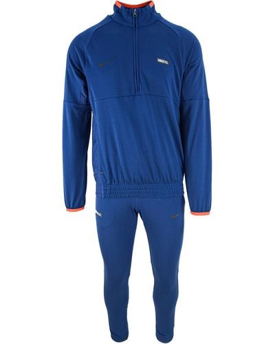 Nike Ensembles de survêtement Dri-Fit FC Knit Football Drill Suit - Bleu