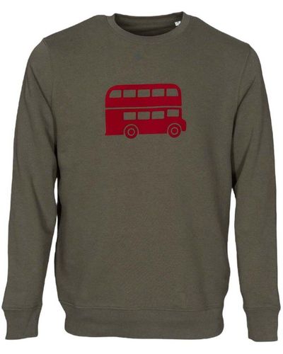 Harrington Sweat-shirt Sweat-shirt Bus kaki - Vert