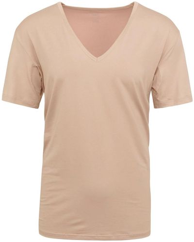 Mey T-shirt T-shirt Col-V Dry Coton Beige - Neutre