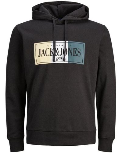 Jack & Jones Sweat-shirt 12241776 JORARTHUR SWEAT HOOD SN BLACK - Gris