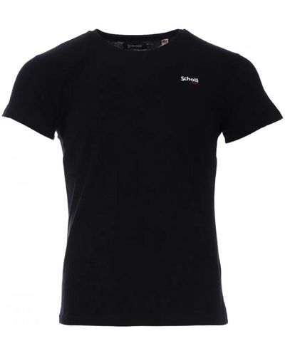 Schott Nyc T-shirt TSCREW.EMB - Noir