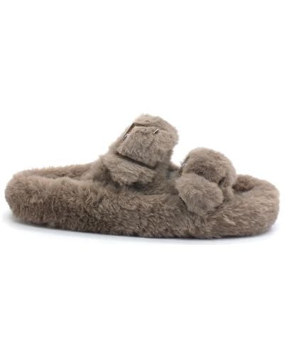 Colors Of California Chaussons Ciabatta Pelo Taupe HC.SLIPPERS01 - Gris