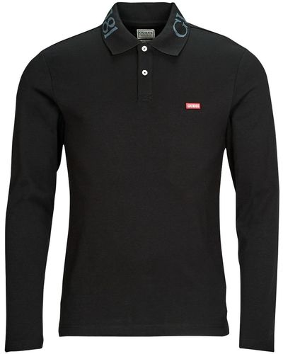 Guess Polo OLIVER LS POLO - Noir