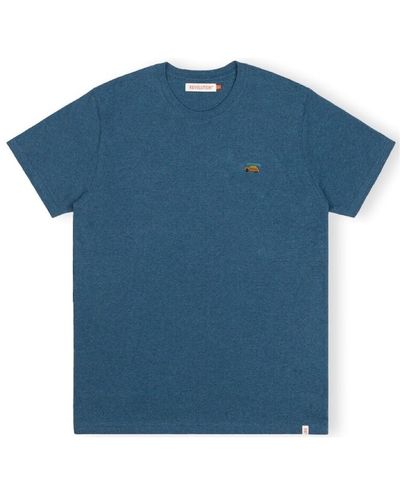 Revolution T-shirt T-Shirt Regular 1284 2CV - Dustblue - Bleu