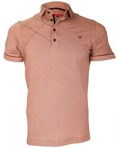 Andrew Mc Allister Polo chemise brodee plymouth marron