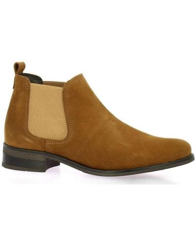 So Send Boots Boots cuir velours - Marron