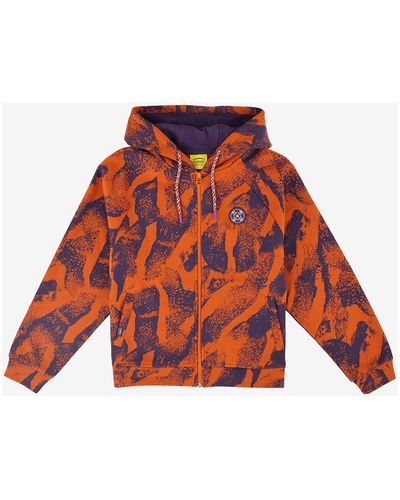 Oxbow Manteau Veste hoodie imprimé P2SIMONE - Orange