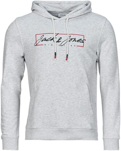 Jack & Jones Sweat-shirt JJZURI SWEAT HOOD - Gris
