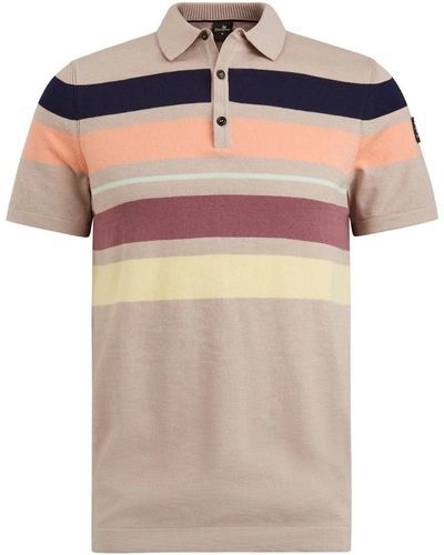 Vanguard T-shirt Polo Knitted Beige - Multicolore