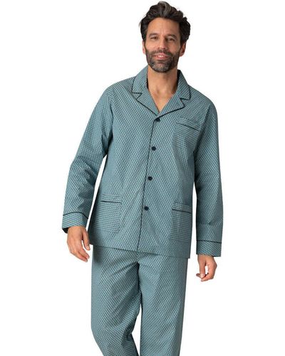 EMINENCE Pyjamas / Chemises de nuit Pyjama long ouvert Héritage - Bleu