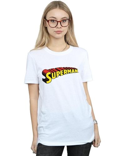 Dc Comics T-shirt Superman Telescopic Loco - Blanc